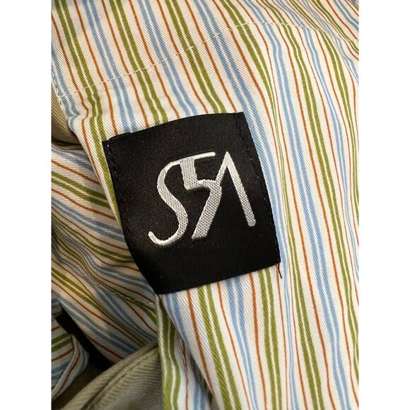 Saks Fifth Avenue Classic Fit Chino Khaki Work Pants 34 - Picture 8 of 8